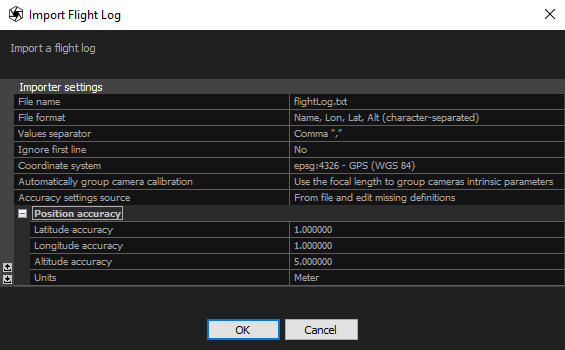 Flight-Log-Import-Dialog